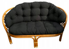 Premium Rattan Sofa Kissen Set 2tlg 100x55 + 166x45 8cm viele Farben