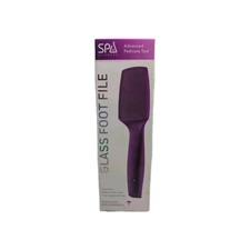 Spa Sciences Advanced Pedicure Tool Glass Foot File All Skin Type Wet Dry Purple