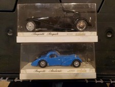 2 Bugatti 1/43 Scale Diecast Cars By Solido Used