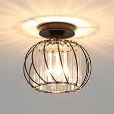 Modern LED Ceiling Light Crystal Chandelier Iron Ceiling Lamp E27 Bedroom Hall