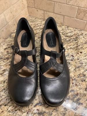 Earth Origins Women's Mary Jane Pump Black Leather Regina Comfort Shoes Size 10