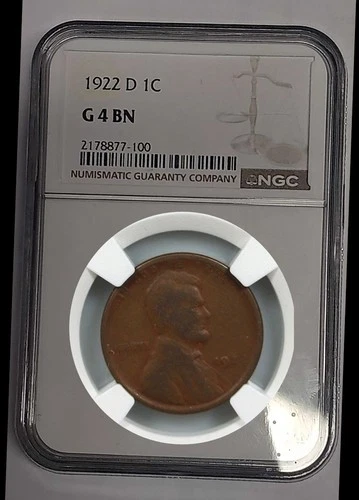1922 No. D look at the reverse of the Lincoln Cent 1c NGC Fine details