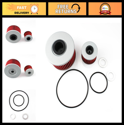 Motorcycle Oil Filter Set with O-rings & Drain Plug Gaskets for Honda Pioneer 10