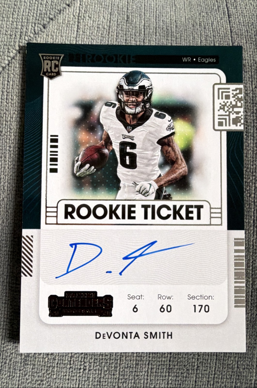 🔥🔥DEVONTA SMITH AUTO ROOKIE🔥🔥 2021 Panini Contenders - Rookie Ticket #107