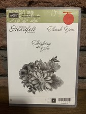 STAMPIN' UP Heartfelt Blooms STAMP NEW Thank You Stamp TE