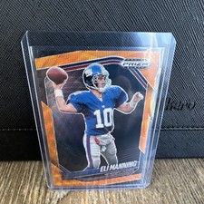 2025 Panini Prizm Black Orange Prizm Eli Manning /60 New York Giants 