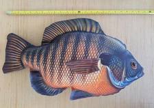 Bluegill Realistic Large Fish Pillow Plush Vintage No Tag 22"