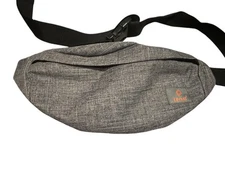 TINYAT Fanny Pack Travel Waist Bag Multi Pocket Lightweight Gray Adjustable