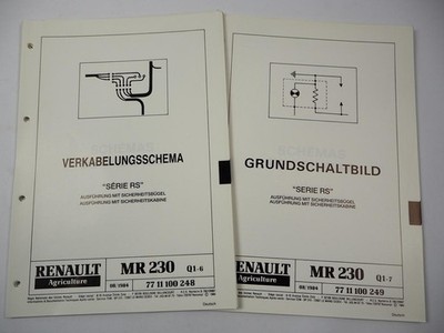 1984 Renault RS Tractors Wiring Diagrams Wiring Electrics Workshop Manual