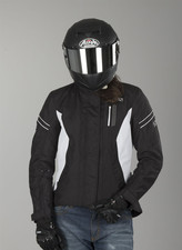 IXS Motorrad Textil Jacke X55037 Alana Evo - Damen Gr. DL schwarz-weiß - TOP!!!