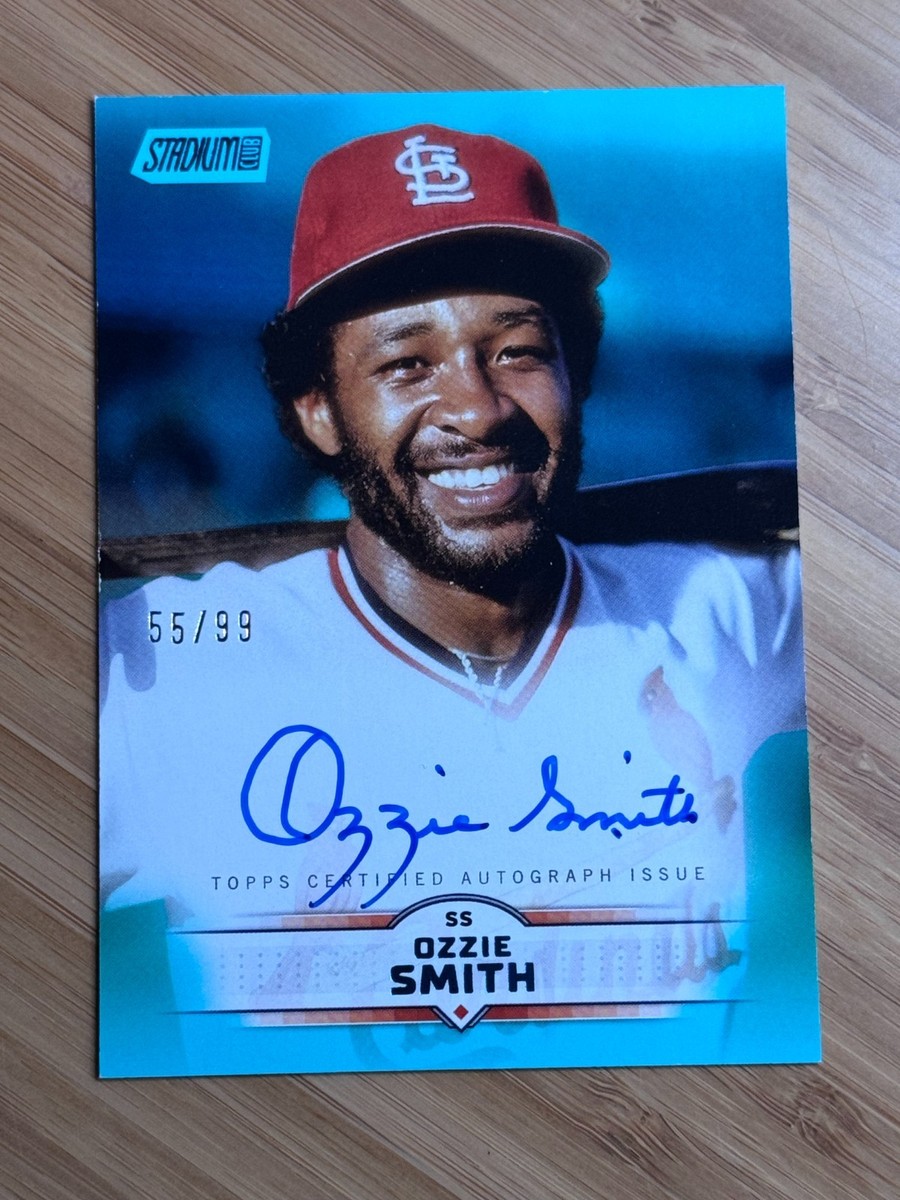 Ozzie Smith 2025 Topps Stadium Club - Turquoise Auto /99 Cardinals