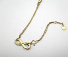 10K Yellow Gold CZ Infinity Pendant Bracelet 2.2 Gr [B45] — photo 7
