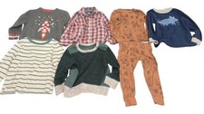 Boys 2T Clothing Lot 7 Pc Cat  Jack OshKosh Carters Pajamas Outfit