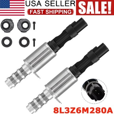 2PCS VCT VVT Camshaft Timing Solenoid Valve For 2004-2010 Ford F-150 4.6L 5.4L