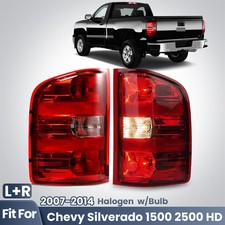 Halogen Tail Light For 2007-2013 Chevy Silverado 1500 2007-2014 2500 3500hd Pair