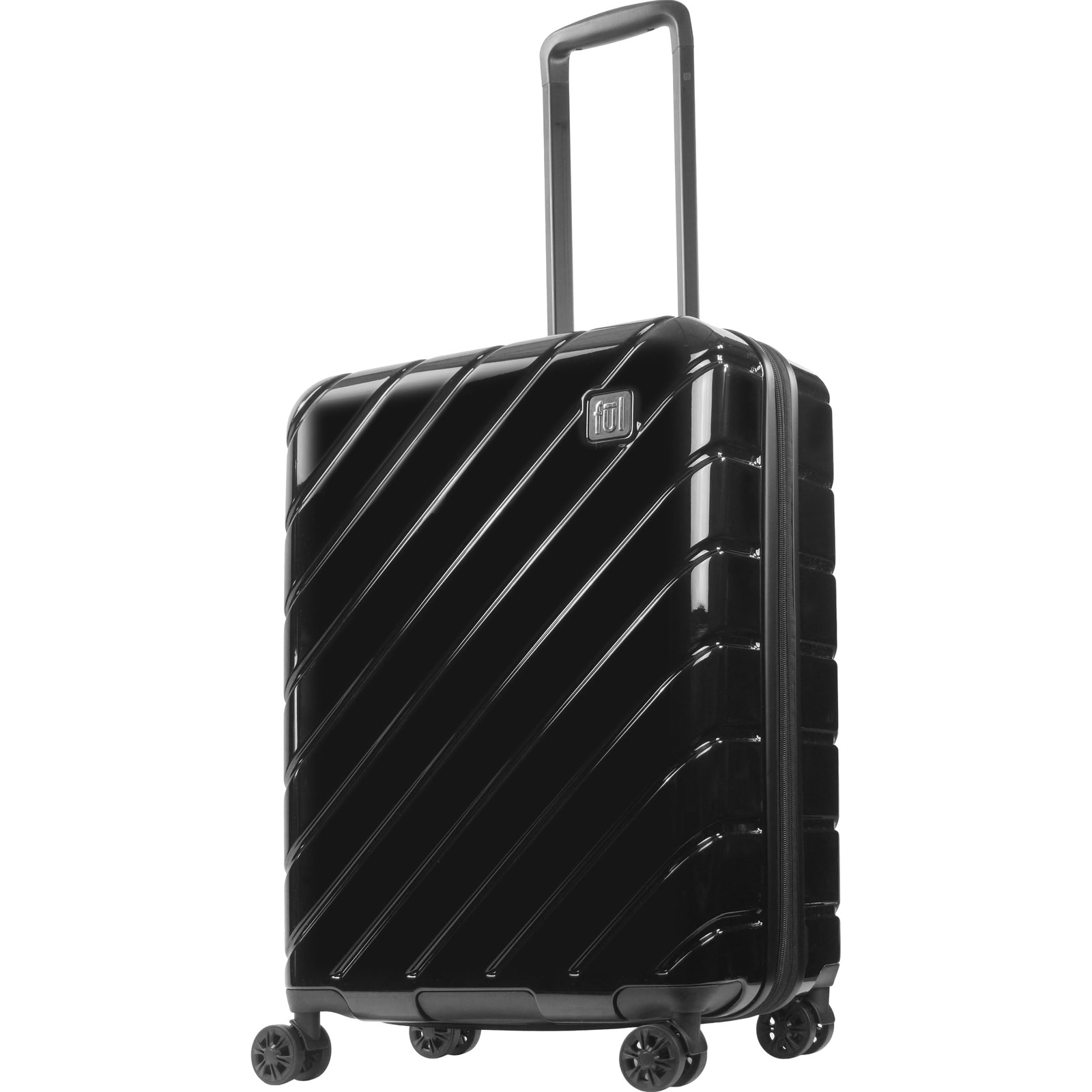 Velocity 27 Inch Rolling Luggage, Hardshell Suitcase with Spinner Wheels, Black