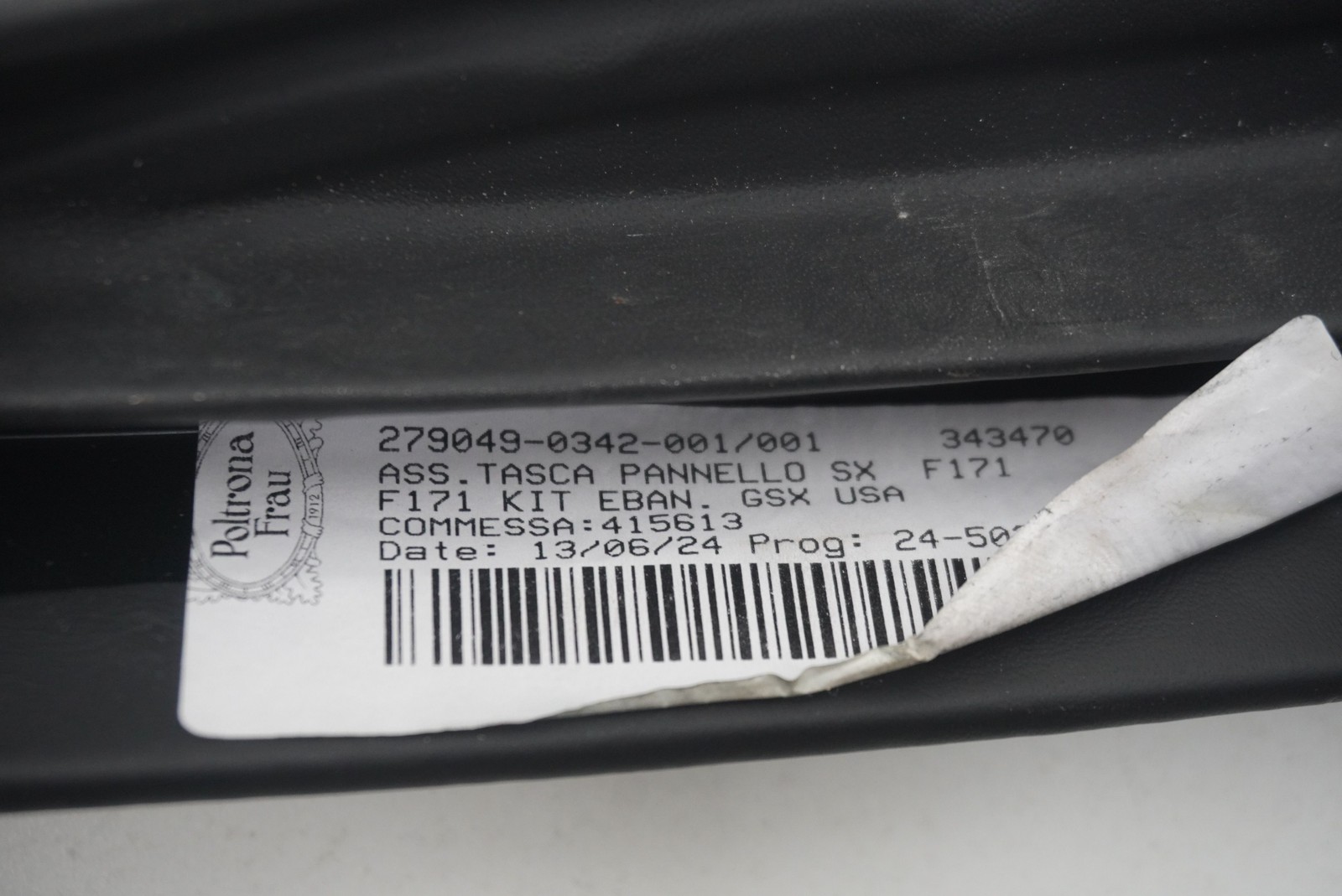 Front Left Driver Door Lower Pocket Trim Panel 976384 OEM Ferrari 296 F171 2024