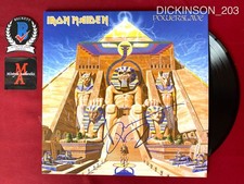 Bruce Dickinson autographed signed Iron Maiden Powerslave vinyl record Beckett