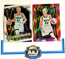 WNBA 2 Card Lot C. Vandersloot 2025-PRIZM WHT SIESMIC 124/SLT CONCRS PNK FL 36