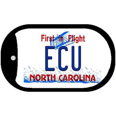 ECU North Carolina Novelty Metal Dog Tag Necklace 2'' x 1''