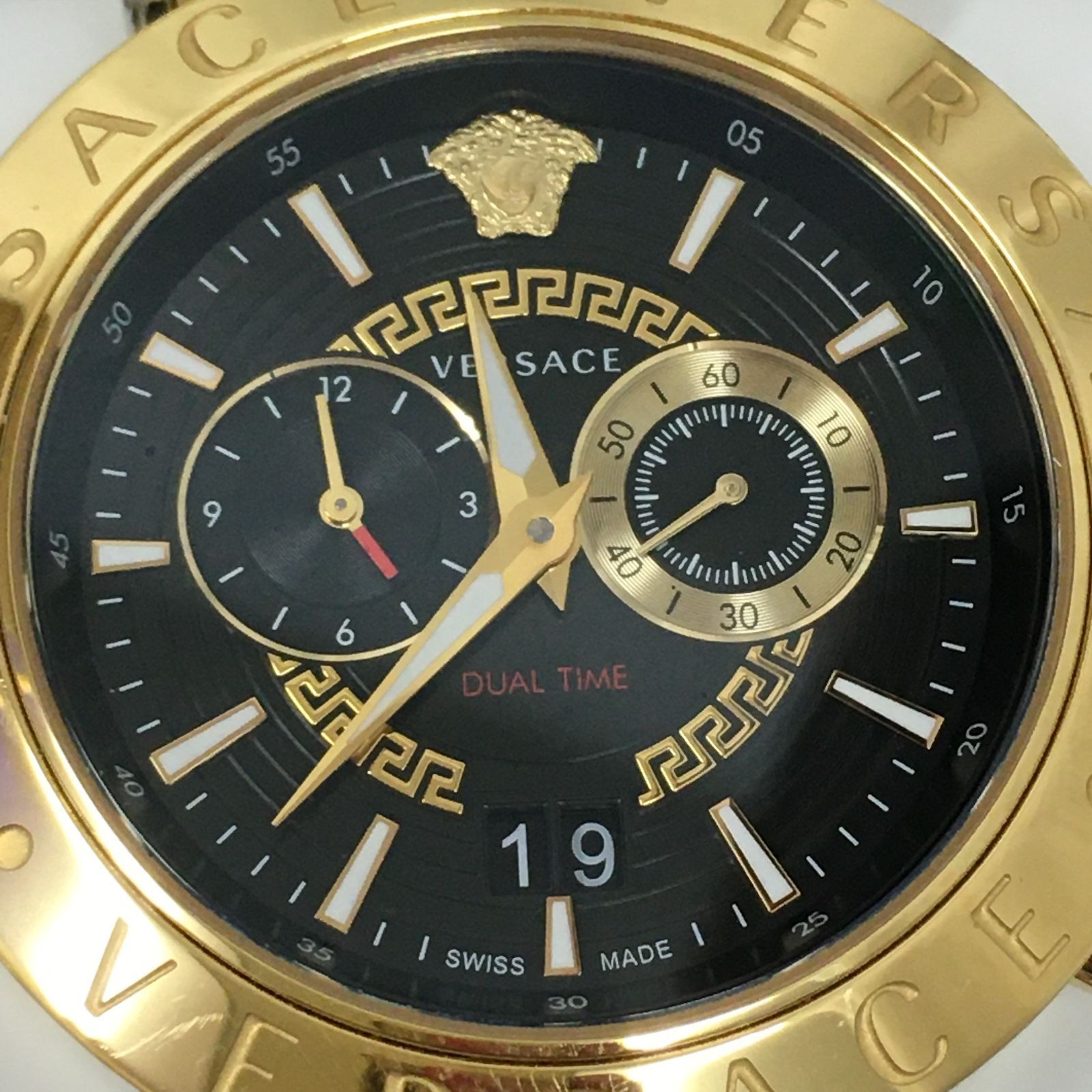 Versace V-Race Dual Time Watch VEBV00519 Black Dial Used with Extra Band From Ja thumbnail 15