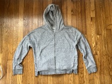 UGG Women's Gray Full Zip Knit Hoodie Sweatshirt Long Sleeve with Pockets L