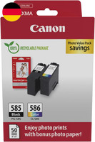 Canon PG-585 + CL-586 Fine Original Druckerpatronen + Fotopapier