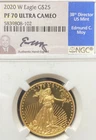 2020 W $25 PROOF 1/2 OZ AMERICAN GOLD EAGLE NGC PF 70 ULTRA CAMEO EDMUND MOY