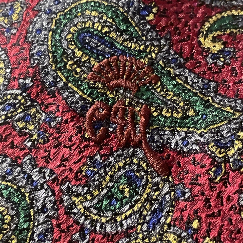 Corbata de cachemira vintage usada en excelente estado condesa Mara para Marshall Field’s EE. UU. Foto 3 de 4