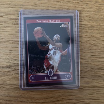 2006-07 Topps Chrome Black Refractor 14/99 TJ Ford #117 - Toronto Raptors