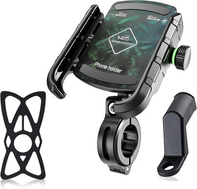 GRAND PITSTOP Motorcycle Phone Mount Holder - Camera Friendly Bike Phone Holder