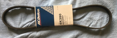 Genuine GM ACDelco 5K390, Serpentine Belt-Standard V-Ribbed