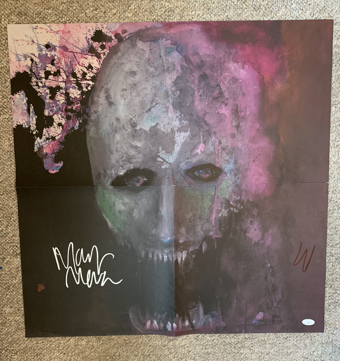 MARILYN MANSON SIGNED POSTER WE ARE CHAOS JSA COA AUTOGRAPHED FULL