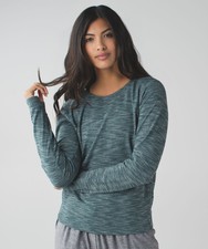 LULULEMON &Go City Pullover Green Long Sleeve...