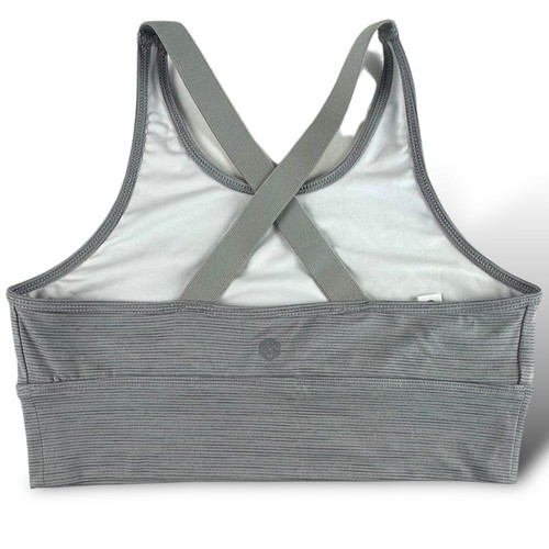 Scorpio Sol 2-Piece Activewear Set Youth SZ 14/16 Gray Striped Bra Leggings EUC - Picture 3 of 12