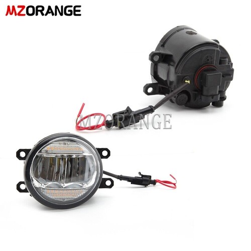 Pair Front Fog Light Lamps W/ DRL For Toyota Matrix Camry Yaris Lexus RX350 - Picture 5 of 11