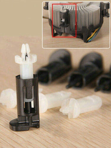 4x Mounting Pins Clips For Intel Socket Lga 775 Cpu Plastic Heatsink Cooler Fan - Picture 4 of 12