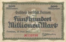 Barmen - City - 500 Million Mark - KN 4mm #11835