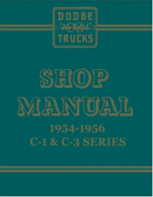 Para 1954-1956 Dodge C-Series Camión Power Wagon Manual De Taller. - Imagen 2 de 4