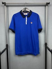 Fila White Line Vintage Mens Polo Shirt Size L