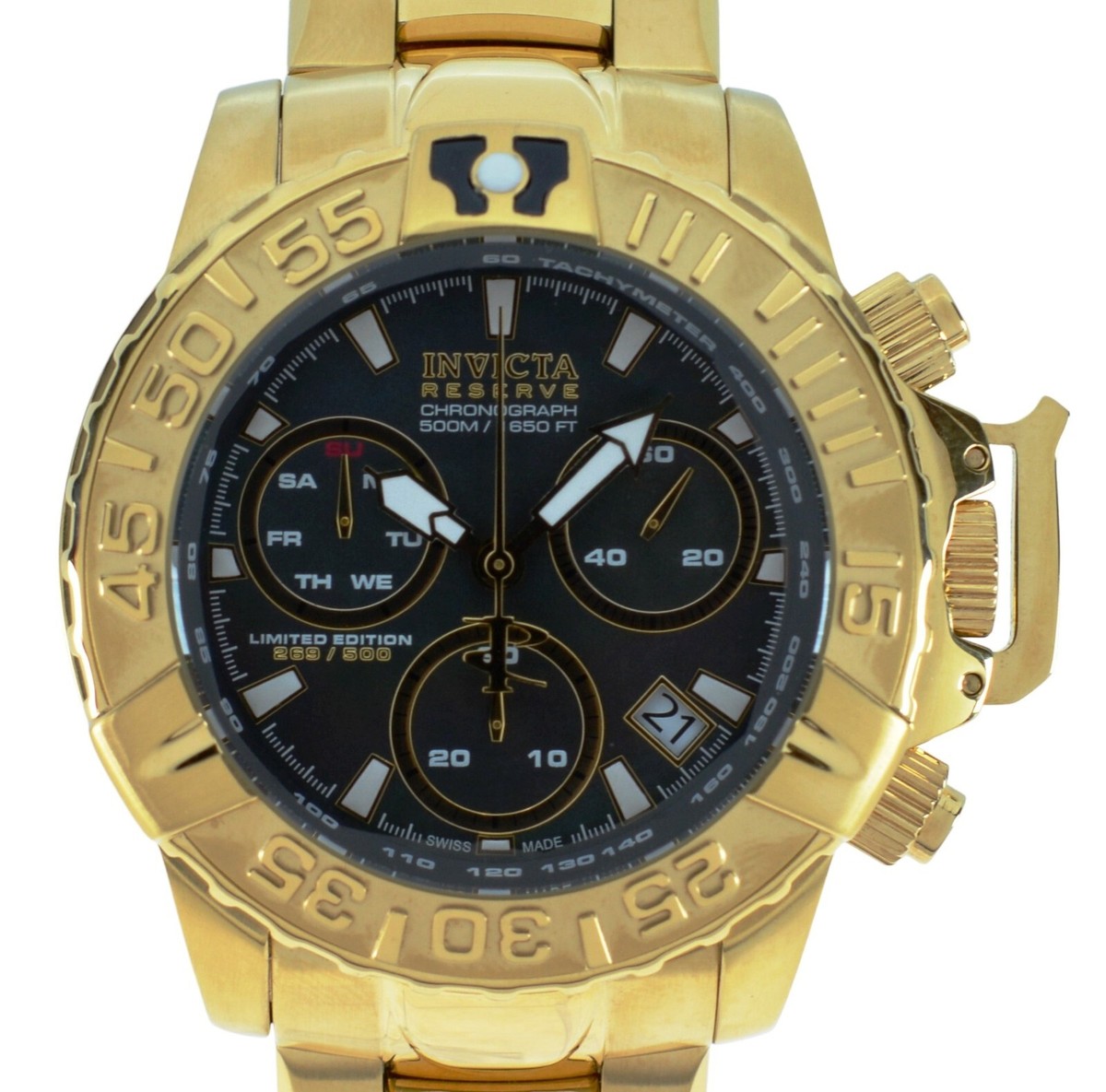 Men's 47mm Invicta Subaqua Noma II 500M LE MOP Dial Gold Tone