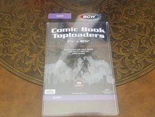 1 BCW Silver Age Comic Book Holder Rigid Sleeve Hard Plastic Topload Case Sheet