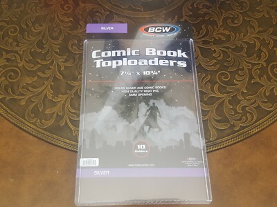 1 BCW Silver Age Comic Book Holder Rigid Sleeve Hard Plastic Topload Case Sheet