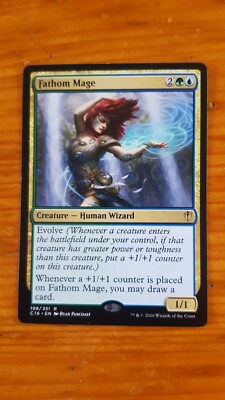 1x MTG Magic The Gathering TCG Fathom Mage Rare - Commander