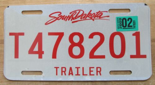 South Dakota 2009 TRAILER License Plate NICE QUALITY # T478201 - Afbeelding 1 van 1