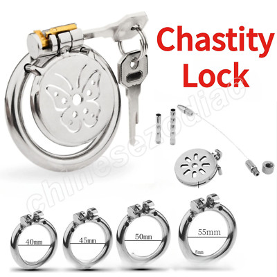 Upgraded Lock Cage Chastity Cage Longterm Male Men Urethra Man Small Flat Cage