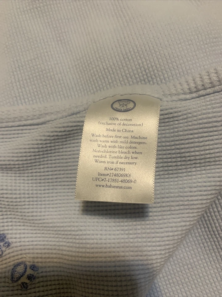 Manta térmica azul con estampado de patas de perro cachorro bebé koala Lovey Foto 4 de 4