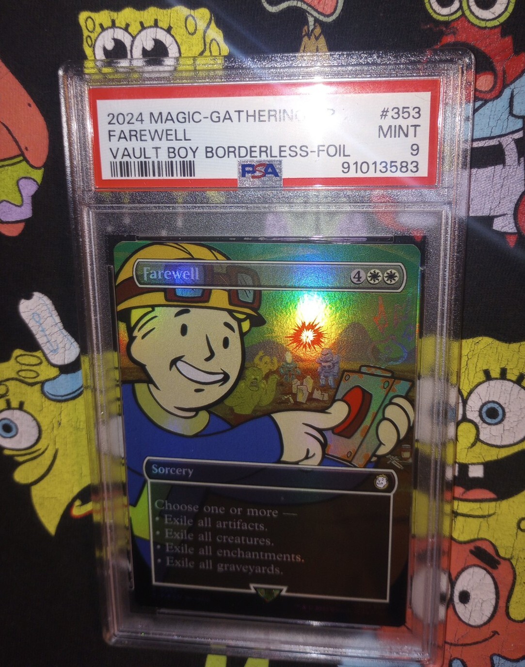 MTG Fallout Vaultboy Farewell Borderless Foil #353 PSA 9