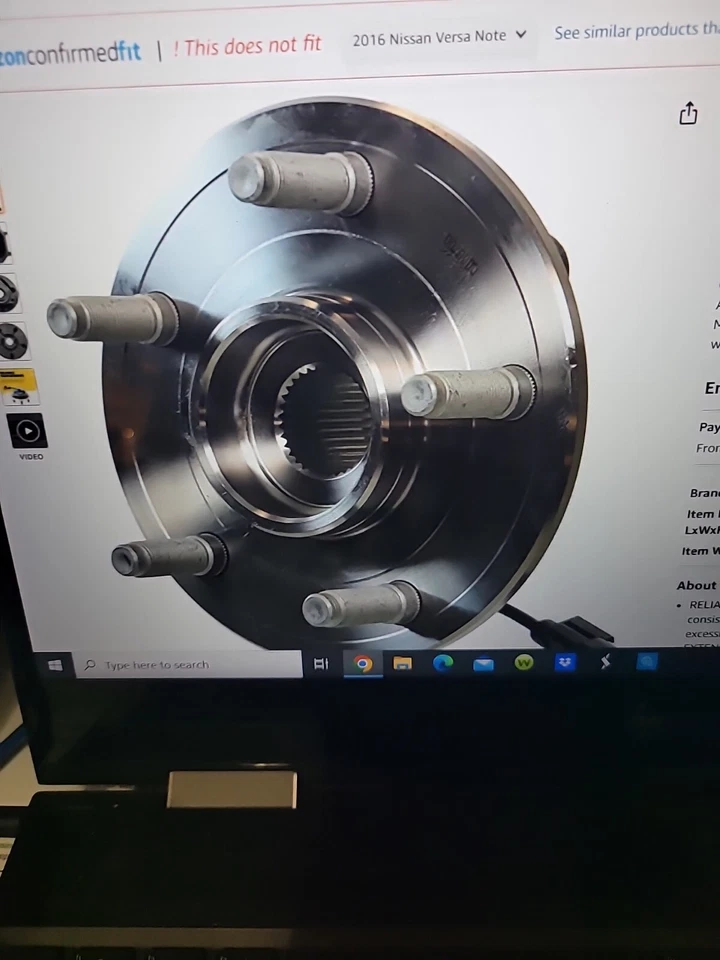 Conjunto de cojinete de rueda delantera Dodge Ram 1500 PU #515126 ver todas las fotos  Foto 2 de 4