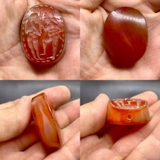 Ancient Near Eastern Agate Roman Intaglio Stone Seal Stamp Bead Amulet